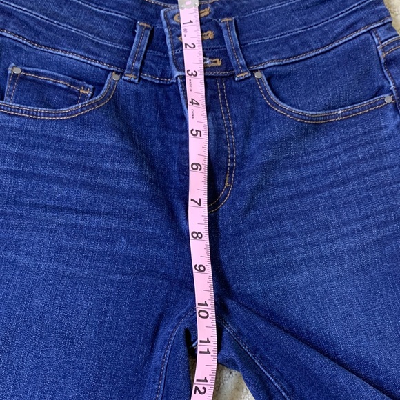 Ann Taylor Petite Curvy Fit Dark Blue Skinny Jeans Size 0P - Picture 6 of 7